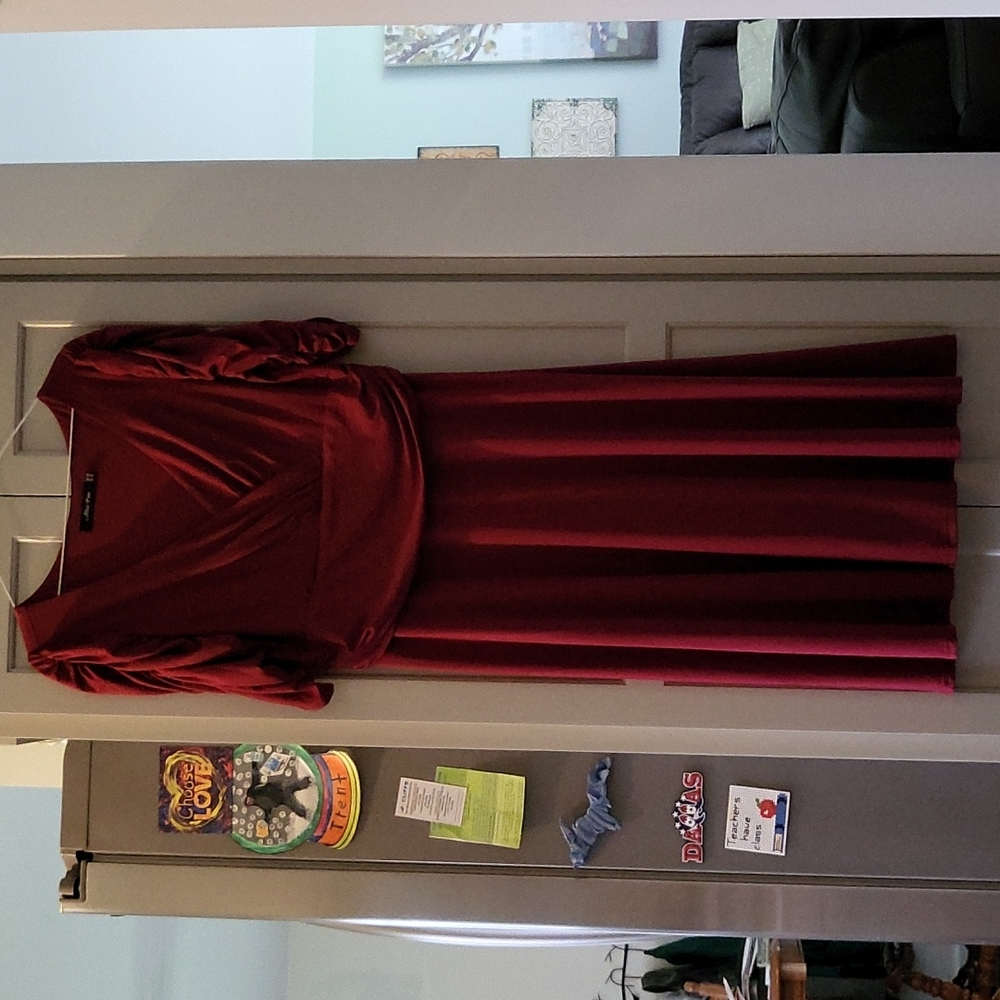 Alisa Pan Burgundy Dress, Sz. 16